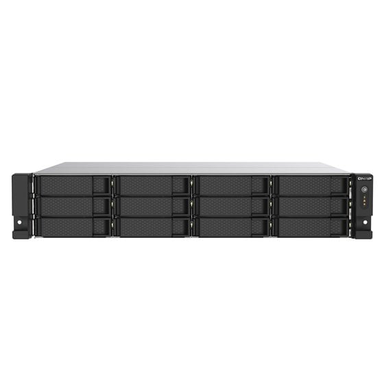 TS-1273AU-RP-8G servidor de almacenamiento NAS Bastidor (2U) Ryzen Embedded V1500B 8 GB DDR4 0 TB QNAP QTS Aluminio, Negro