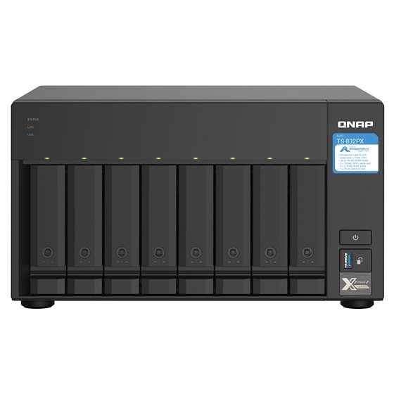 TS-832PX NAS Torre Annapurna Labs AL324 4 GB DDR4 0 TB QNAP Turbo System Aluminio, Negro
