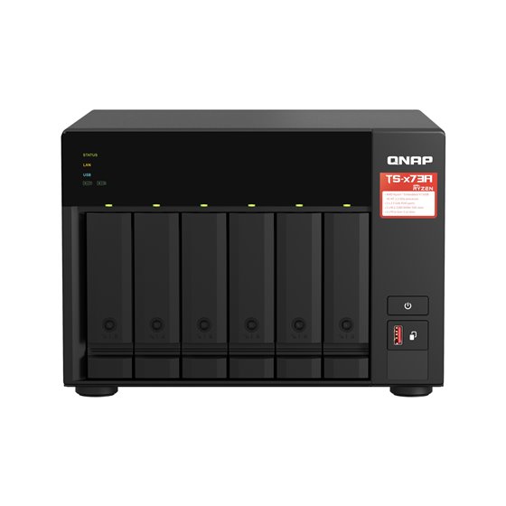 TS-673A NAS Torre Ryzen Embedded V1500B 8 GB DDR4 0 TB QNAP Turbo System Negro