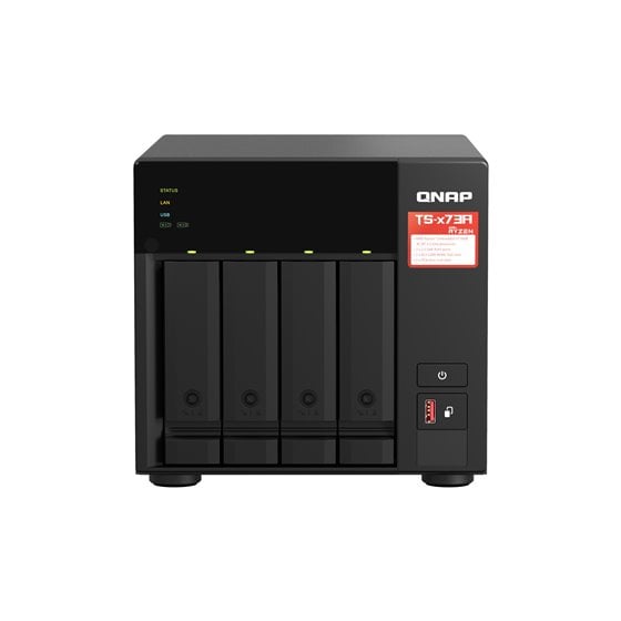 TS-473A NAS Torre Ryzen Embedded V1500B 8 GB DDR4 0 TB QNAP Turbo System Negro