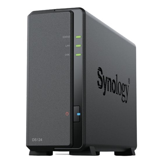 DiskStation DS124 servidor de almacenamiento NAS Escritorio Realtek RTD1619B 1 GB DDR4 0 TB DiskStation Manager Negro