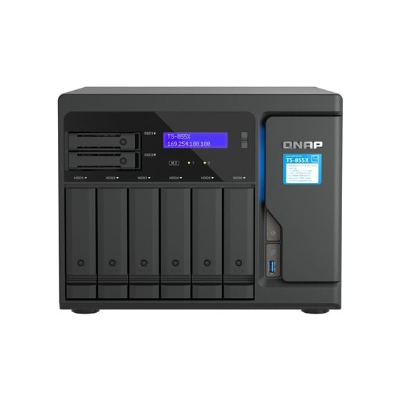 TS-855X SAN Torre Intel Atom® C5125 8 GB DDR4 0 TB QNAP QTS Negro