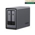 NASync DXP2800 NAS System 2-Bay Compacto Intel® N N100 8 GB DDR5 0 TB UGOS Pro Negro