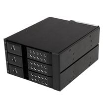Rack Móvil Backplane de 3 Bahías para Unidades de 3,5 SAS II/SATA III Hot Swap - 6 Gbps - Rack Móvil de Aluminio con Intercambio