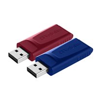 Slider - Unidad USB - 2x32 GB, Azul/Rojo