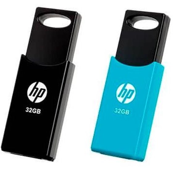PENDRIVE HP 32GB USB 2.0 V212W NEGRO/AZUL PACK 2