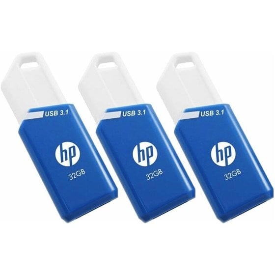 x755w Triple Pack unidad flash USB 32 GB USB tipo A 3.2 Gen 1 (3.1 Gen 1) Azul, Blanco