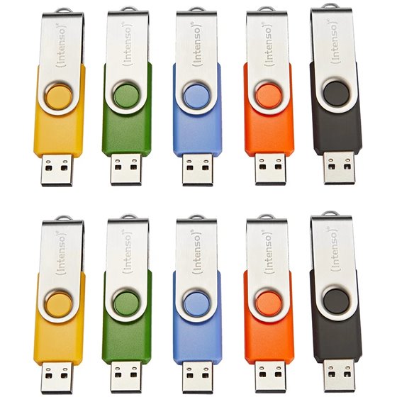 Basic Line unidad flash USB 4 GB USB tipo A 2.0 Negro, Azul, Verde, Naranja, Amarillo