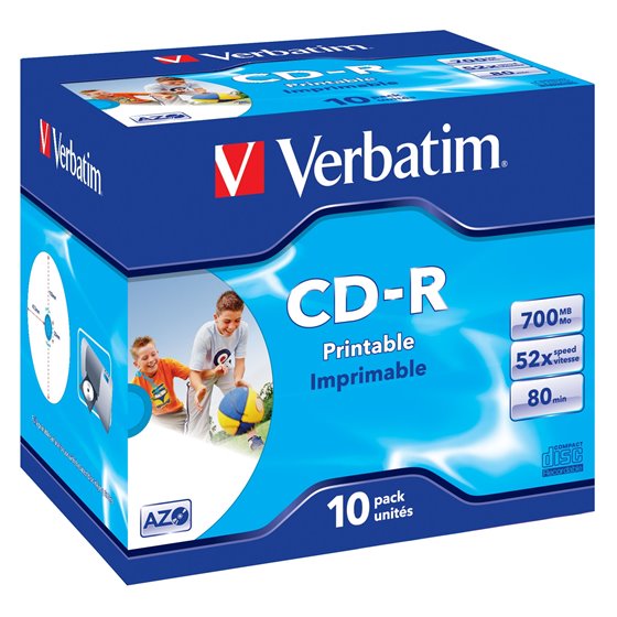 CD-R AZO Wide Inkjet Printable 700 MB 52x 10 pieza(s)