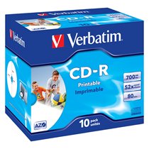 CD-R AZO Wide Inkjet Printable 700 MB 52x 10 pieza(s)