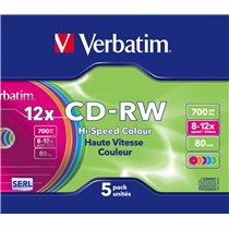 CD-RW Colour 12x 700 MB 5 pieza(s)