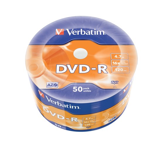DVD-R Matt Silver en Wrap Spindle (bobina envuelta) de 50 unidades