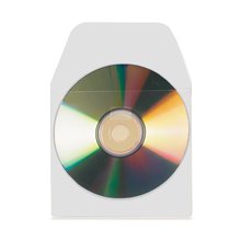 CD/DVD Pockets with flap Funda 1 discos Blanco