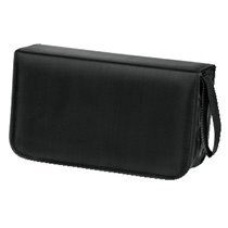 CD Wallet Nylon 120, black 120 discos Negro