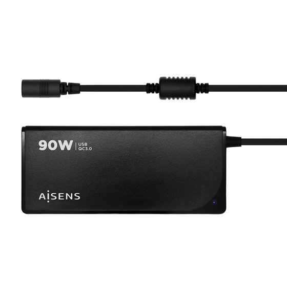 ASLC-90WAUTO-BK adaptador e inversor de corriente Interior 90 W Negro