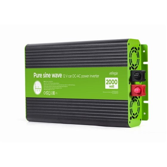 EG-PWC-PS2000-01 adaptador e inversor de corriente Auto 2000 W Negro, Verde