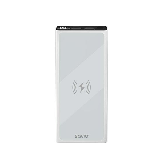 power bank BA-06 10000 mAh adowanie indukcyjne Polímero de litio Blanco