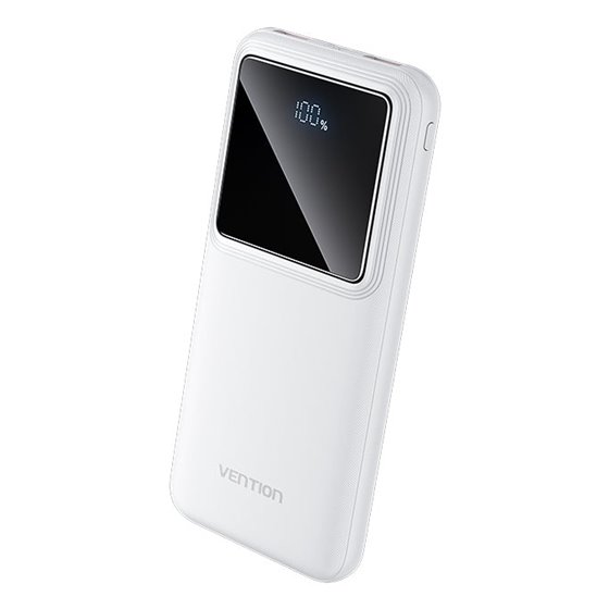 Powerbank, ventiliacija, FHKW0, 10000 mAh, mikro USB, USB-C, 2xUSB-A, Blanco