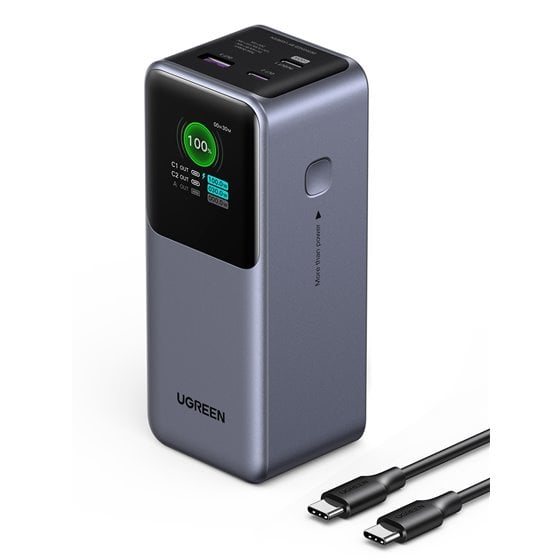 20000mAh 130W Fast Charging Powerbank Litio Gris