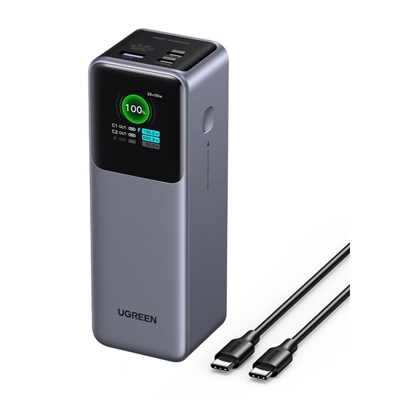 25000mAh 200W Fast Charging Powerbank Gris