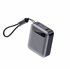 Powerbank 10.000 mAh, Carga rápida 22,5 W PD, Carga simultánea, Cable Convertible USB-C + lazo, Pantalla LED, Gris