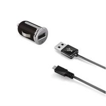 CCUSBMICRO cargador de dispositivo móvil Smartphone, Tableta Negro, Plata Encendedor de cigarrillos Auto