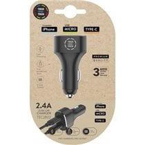 TEC2802 cargador de dispositivo móvil Negro Auto