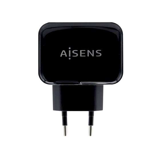 Cargador USB 17W 5V/3.4A, 2xUSB Con Control AI, Negro