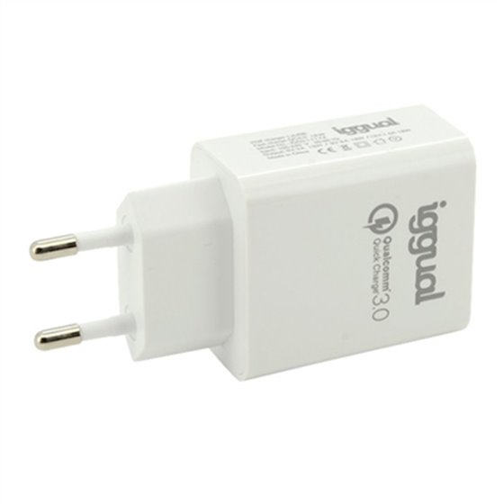 Cargador 1xUSB carga rápida QC3.0 18W