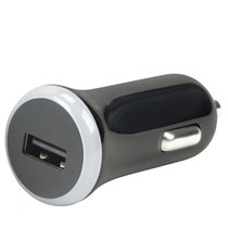 001280 cargador de dispositivo móvil Smartphone, Tableta Negro Encendedor de cigarrillos Auto