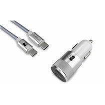 SUBCHG-5CPD10 cargador de dispositivo móvil Smartphone Plata Encendedor de cigarrillos, USB Carga rápida Auto