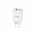 Cargador de Pared GaN USB-C/PD + USB-A/QC 45W, Blanco