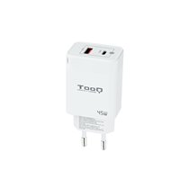 Cargador de Pared GaN USB-C/PD + USB-A/QC 45W, Blanco