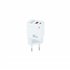 Cargador de Pared GaN USB-C/PD + USB-A/QC 30W, Blanco