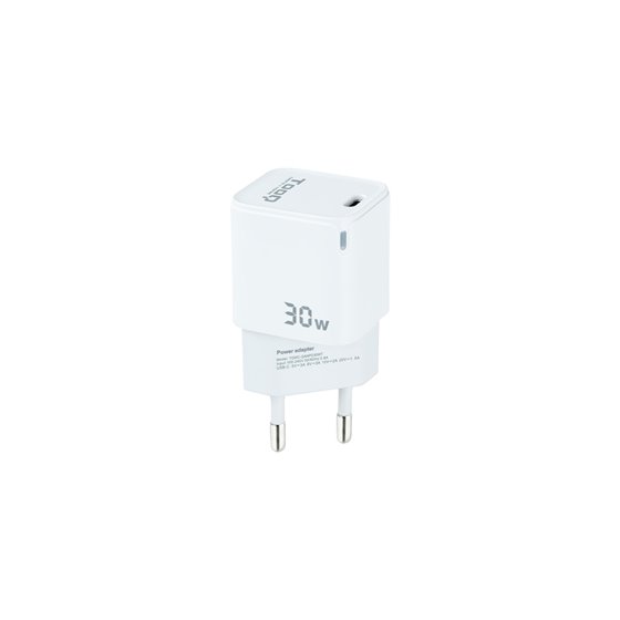 Cargador de Pared GAN USB-C/PD 30W, Blanco