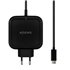 Cargador 65W PD3.0 QC3.0 1XUSB-C 1.2M, Negro