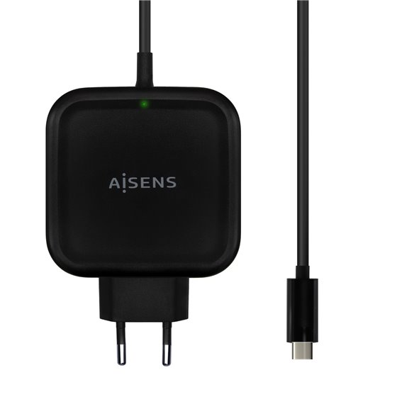 Cargador 65W PD3.0 QC3.0 1XUSB-C 1.2M, Negro
