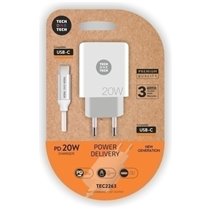 CARGADOR TECHONE DOBLE + CABLE USB-C-USB