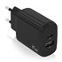 Cargador 25W, 1xUSB-C PD3.0, 1xUSB-A QC3.0, Negro