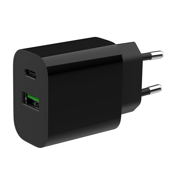 TA-UC-PDQC20-01-BK cargador de dispositivo móvil Universal Negro Corriente alterna Carga rápida Interior