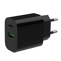 TA-UC-PDQC20-01-BK cargador de dispositivo móvil Universal Negro Corriente alterna Carga rápida Interior