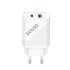 LA-04 USB Type A & Type C Quick Charge Power Delivery 3.0 Indoor Smartphone, Tableta Blanco Carga rápida Interior