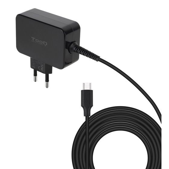 Cargador de portátil GAN USB-C PD 45W, Negro