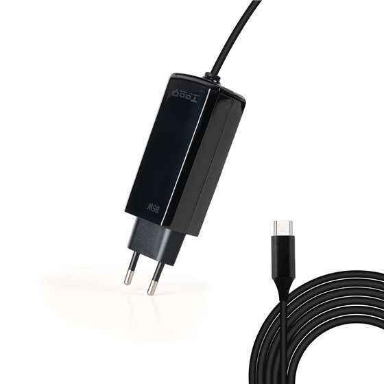 Cargador de portátil GAN USB-C PD 45W, Negro