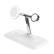 HJ3004WHGL cargador de dispositivo móvil Auriculares, Smartphone, Reloj inteligente Plata, Blanco CC, USB Cargador inalámbrico C
