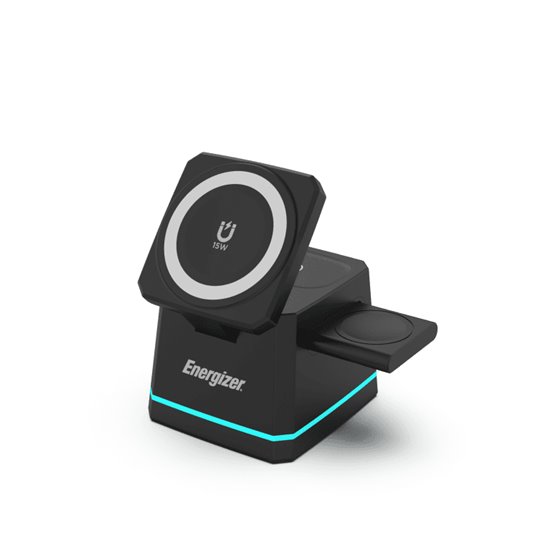 WCP307 cargador de dispositivo móvil Auriculares, Smartphone, Reloj inteligente Negro USB Cargador inalámbrico Carga rápida Inte