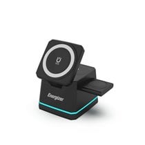 WCP307 cargador de dispositivo móvil Auriculares, Smartphone, Reloj inteligente Negro USB Cargador inalámbrico Carga rápida Inte