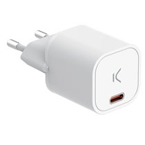 Cargador de red mini GaN 30 W, PPS, Power Delivery, Carga rápida, Puerto USB-C, Blanco