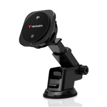 Charge 'n' Drive Qi2 Smartphone Negro USB Cargador inalámbrico Carga rápida Auto
