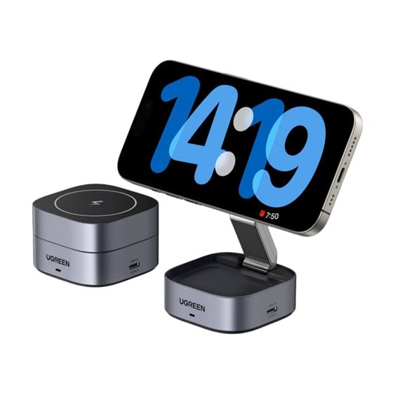 35278 cargador de dispositivo móvil Auriculares, Smartphone Gris Corriente alterna, USB Cargador inalámbrico Carga rápida Interi